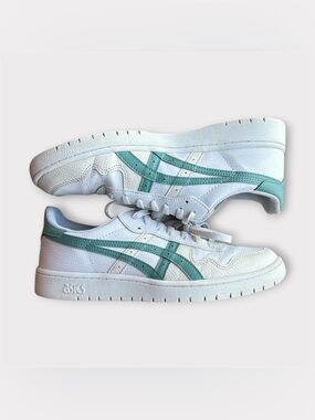 ASICS Japan S Court Low Profile Lifestyle White Green Sneaker size W10